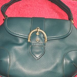 Elegant Teal Leather Handbag